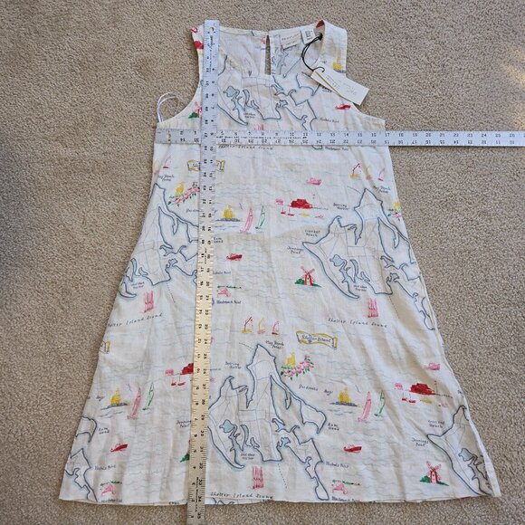 Rachel Zoe Dresses & Skirts - NWT Shelter Island Map Linen Dress Hamptons Long Island NY